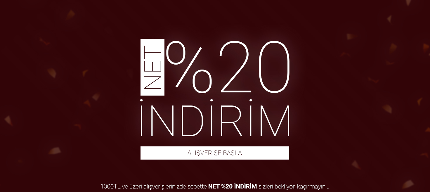 Sepette Net %20 İndirim
