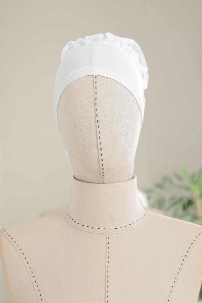 Fırfırlı Dantel Bone Beyaz