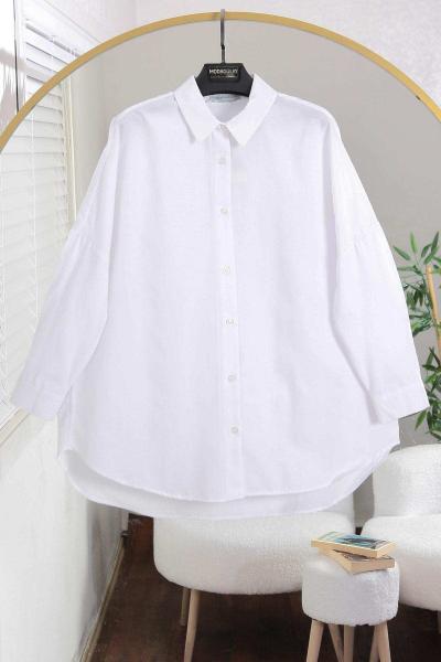 Boyfrend Poplin Gömlek Beyaz