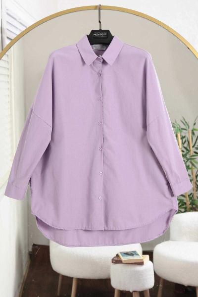 Boyfrend Poplin Gömlek Lila