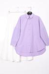 Boyfrend Poplin Gömlek Lila
