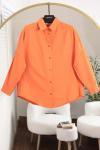 Boyfrend Poplin Gömlek Orange