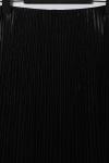 Elisa Beli Lastikli Pliseli Etek Siyah