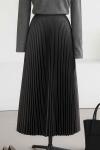 Elisa Beli Lastikli Pliseli Etek Antrasit
