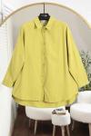 Boyfrend Poplin Gömlek Yağ Yeşili