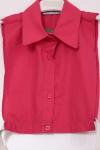 Yakalık Poplin Gömlek Fuşya