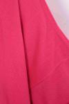 Bisiklet Yaka Salaş Triko Tunik Fuşya