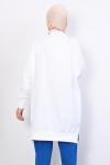 Soul Sıfır Yaka 24 Armalı Lüks Penye İki İplik Tunik Ekru