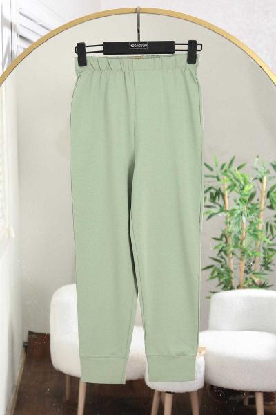 Soul 24 Beli Lastikliı Lüks Penye İki İplik Pantolon Mint