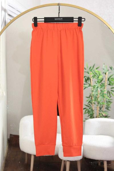 Soul 24 Beli Lastikliı Lüks Penye İki İplik Pantolon Açık Kırmızı