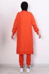 Soul Armalı 24 Lüks Penye İki İplik Uzun Tunik Açık Kırmızı