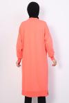 Soul Armalı 24 Lüks Penye İki İplik Uzun Tunik Coral