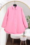 Boyfrend Poplin Gömlek Fuşya