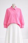 Boyfrend Poplin Gömlek Fuşya