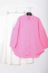 Boyfrend Poplin Gömlek Fuşya