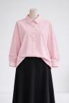 Boyfrend Poplin Gömlek Açık Pembe