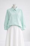 Boyfrend Poplin Gömlek Açık Mint