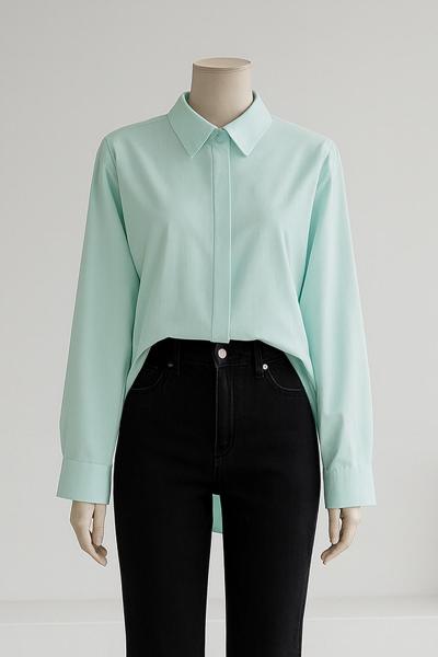 Boyfrend Basıc Gömlek Açık Mint