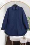 Boyfrend Poplin Gömlek Lacivert