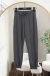 Beli Paçası Lastikli Modal Pantolon Antrasit