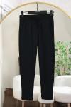Beli Lastikli Duble Paça Çelik Pantolon Siyah
