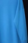 Soul Sıfır Yaka 24 Armalı Lüks Penye İki İplik Tunik Mavi