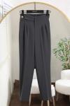 Yanı Bantlı Tek Düğmeli Pantolon Füme