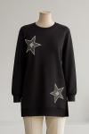 Yıldız İşlemeli Oysho Tunik Füme