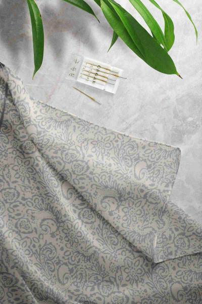 Zodyak Desenli Eşarp Antrasit