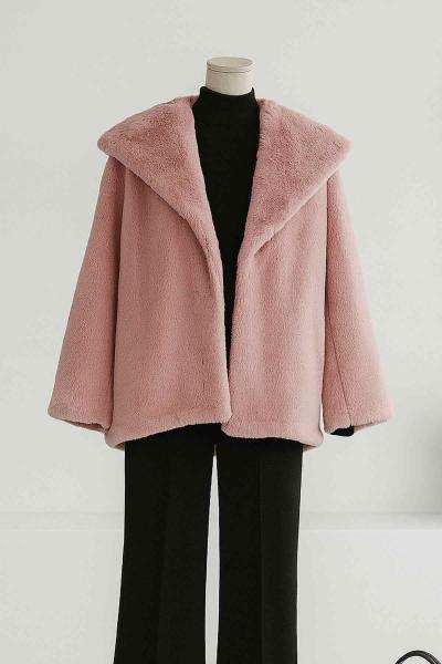 Kısa Kürk Kaban Gül