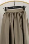 Çift Cepli Beli Büzgülü Bondid Etek Haki