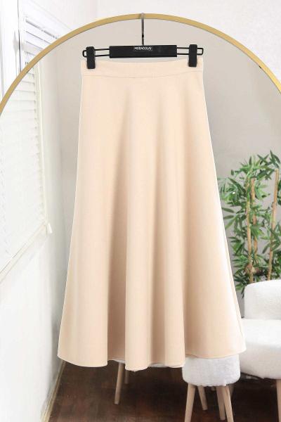 Kloş Kaşe Etek Bej
