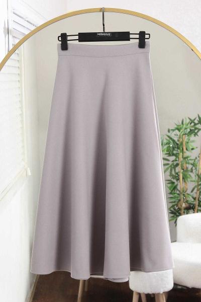 Kloş Kaşe Etek Gri