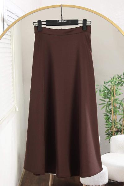 Scuba Çan Etek Koyu Kahve