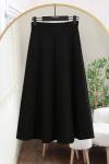 Kloş Kaşe Etek Siyah