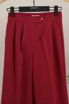 Tek Düğmeli Palazzo Pantolon Bordo