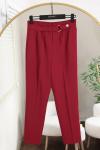 Tokalı Çıtçıtlı Double Pantolon Bordo