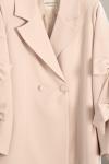 Kolları Fiyonk Detaylı Çift Düğmeli Dabıl Ceket Bej