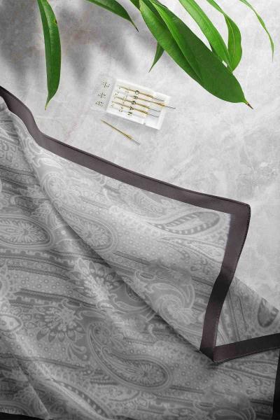 Hint Şal Desenli Şal Siyah