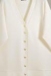 Yedi Düğmeli Gold Biyeli Aysho Hırka Ekru