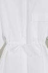 Tek Cepli Tünelli Bağlamalı Poplin Gömlek Beyaz