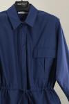 Tek Cepli Tünelli Bağlamalı Poplin Gömlek Lacivert