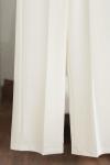 Beli Kemerli Bol Paça Pantolon Ekru