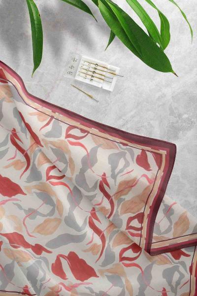 Esinti Desenli Eşarp Bordo