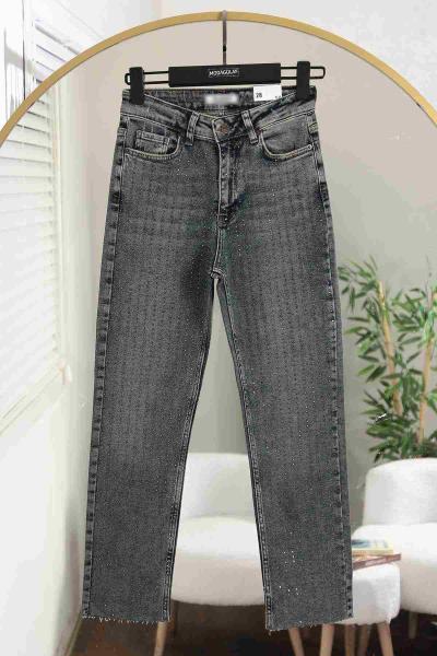 Silmeli Kot Pantalon Koyu Mavi