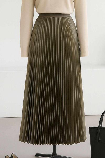 Elisa Beli Lastikli Pliseli Etek Adaçayı