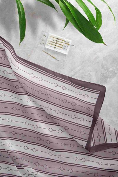 Hint İpek Desenli Şal Vizon