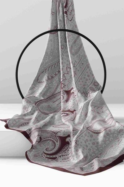 Hint Şal Desenli Şal Koyu Kahve