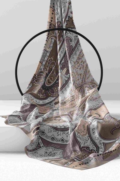 Nokta Desenli Hint Şal Latte