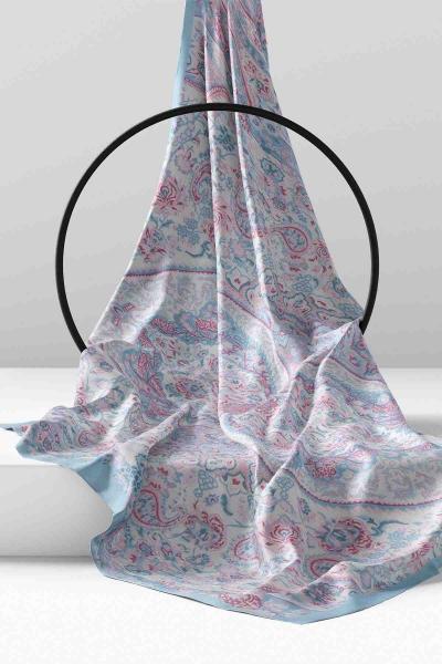 Sarmaşık Desenli Hint Şal Bebe Mavi